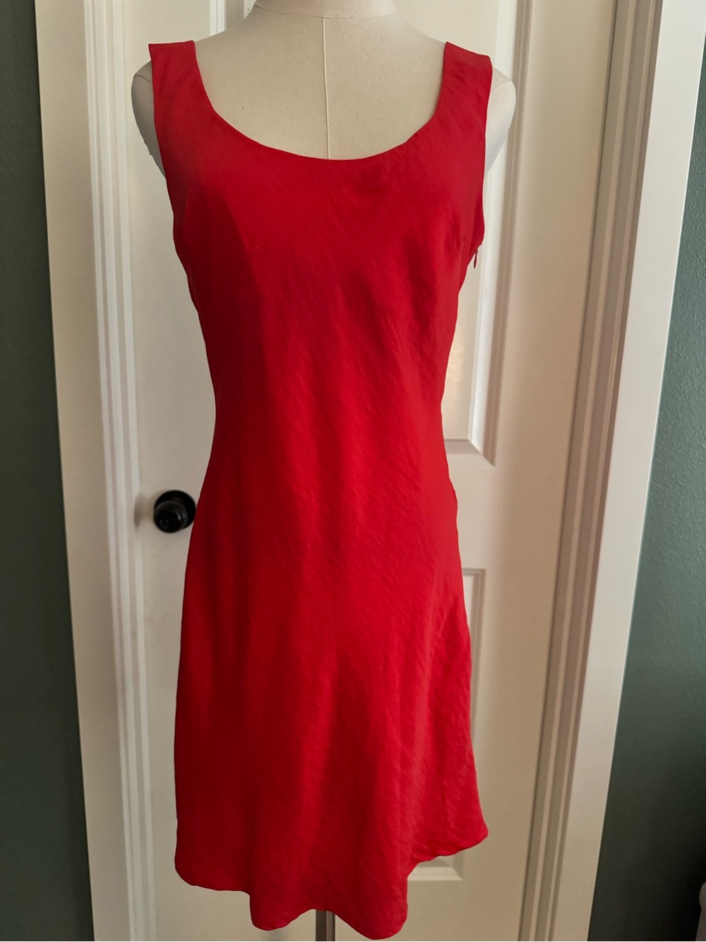 Nasty Gal Bright Red Scoop Neck Midi Dress